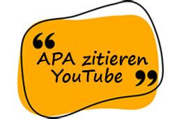 citar youtube apa|YouTube nach APA zitieren – Alles auf einen Blick